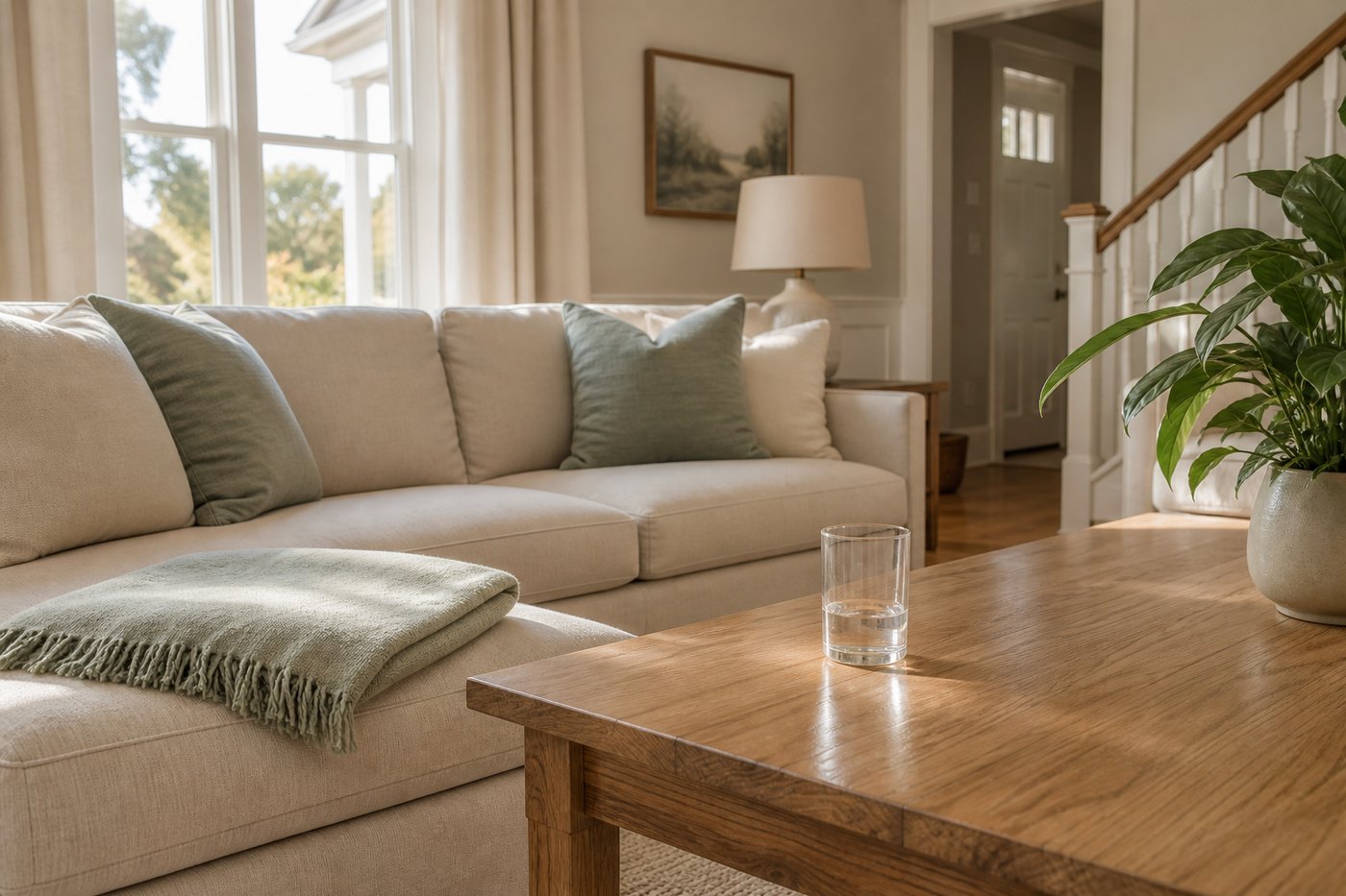 A living room after a clean